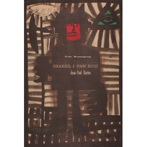 Theaterplakat Der Teufel und der liebe Gott von Jean-Paul Sartre Entwurf von Jan Lenica (1960)