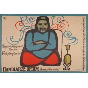 Plakat do filmu Handlarze opium Projekt Hanna Bodnar-Kaczyńska (1960)