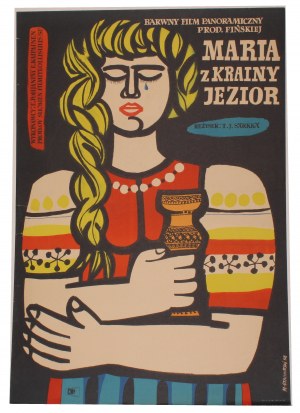 Plakat do filmu Maria z krainy jezior Projekt Marian Stachurski (1958)
