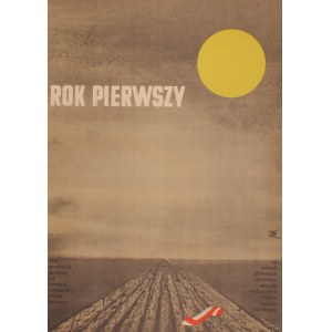 Plakat do filmu Rok pierwszy Projekt Eryk Lipiński (1960)