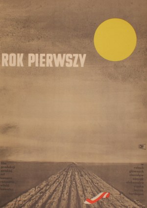Plakat do filmu Rok pierwszy Projekt Eryk Lipiński (1960)