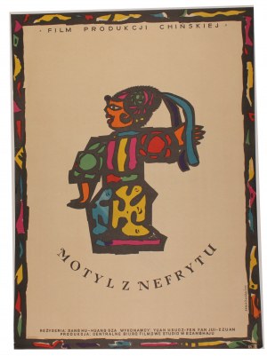 Plakat do filmu Motyl z nefrytu Projekt Jan Młodożeniec (1958)