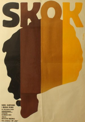 Plakat do filmu Skok Reż. Kazimierz Kutz Projekt Waldemar Świerzy (1968)