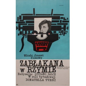 Plakat für den Film Auf der Flucht in Rom, entworfen von Maciej Żbikowski (1962)