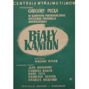 Plakat für den Film White Canyon, entworfen von Zygmunt Anczykowski (1962)