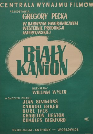 Plakat do filmu Biały kanion Projekt Zygmunt Anczykowski (1962)