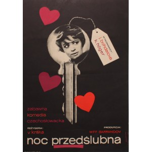 Plakat do filmu Noc przedślubna Projekt Liliana Baczewska (1965)