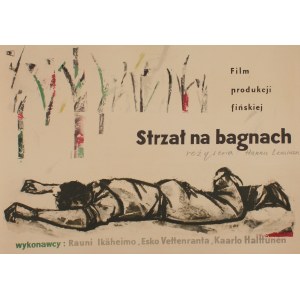 Plakat do filmu Strzał na bagnach Projekt Jerzy Jaworowski (1960)