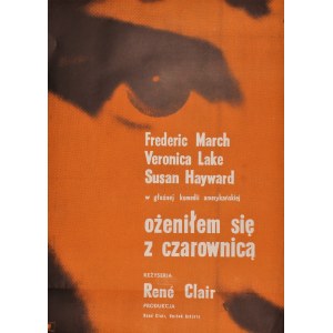 Plakat do filmu Ożeniłem się z czarownicą Projekt Wojciech Fangor (1961)