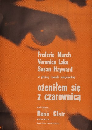 Plakat do filmu Ożeniłem się z czarownicą Projekt Wojciech Fangor (1961)