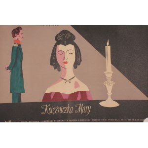Plakat do filmu Księżniczka Mary Projekt Jerzy Flisak (1955)