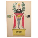 Plakat do operetki Cnotliwa Zuzanna Projekt Lech Zahorski (1957)