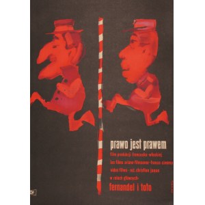 Plakat do filmu Prawo jest prawem Projekt Waldemar Świerzy (1959)