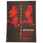 Plakat do filmu Prawo jest prawem Projekt Waldemar Świerzy (1959)