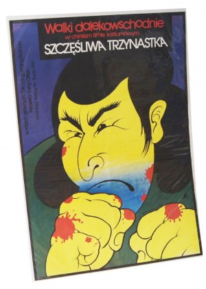 Plakat do filmu Szczęśliwa trzynastka Projekt Wiesław Wałkuski (1988)