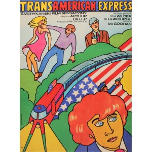 Plakat do filmu Transamerican Express Projekt Maria Mucha Ihnatowicz (1977)