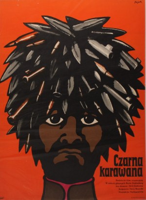 Plakat do filmu Czarna karawana Projekt Jerzy Flisak (1977)