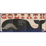 Plakat wystawowy Goliath Wieloryb złowiony w 1954 r. w Trondheim (Norwegia) Wystawa objazdowa Projekt Hubert Hilscher (ca 1954)