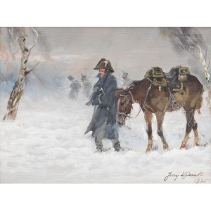 Jerzy KOSSAK (1886-1955), Napoleonische Soldaten auf dem Rückzug (1935)