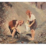 František MRÁZEK (1876-1933), Washerwomen by the Stream.