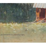 Bronisława RYCHTER-JANOWSKA (1868-1953), Landschaft mit Schrein.