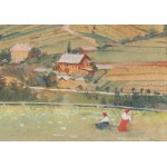 Bronisława RYCHTER-JANOWSKA (1868-1953), Landschaft mit Schrein.
