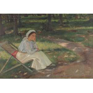 Author unknown, Woman in the Park (1907)