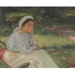 Autor unbekannt, Frau im Park (1907)