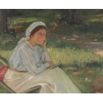 Autor nieznany, Kobieta w parku (1907)