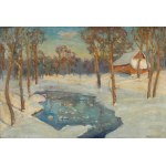 Stefan FILIPKIEWICZ (1879-1944), Winter Landscape with a Stream.