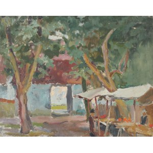 Mieczyslaw JANIKOWSKI (1912-1968), Landscape with a Stall.