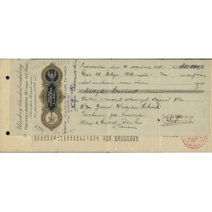 Polska, weksel wystawiony przez generała Władysława Sikorskiego na 600 złotych, 10.09.1935, Inowrocław