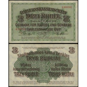 Polska, 3 ruble, 17.04.1916, Poznań