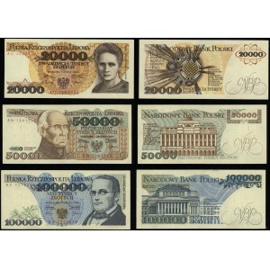 Polska, zestaw 3 banknotów, 1989-1990