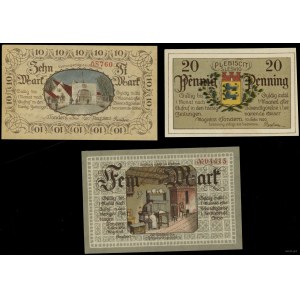 Dania, zestaw 3 banknotów plebiscytowych, 10.02.1920