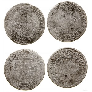 Polska, zestaw: 2 x ort, 1658 i 1668, Poznań, Kraków