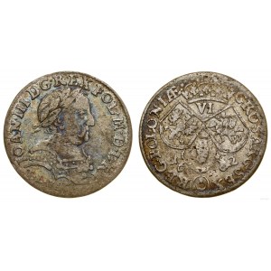 Polska, szóstak, 1682, Kraków