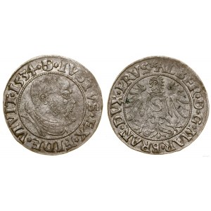 Prusy Książęce (1525-1657), grosz, 1534, Królewiec