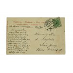 TATRY Widok na Giewont, obieg pocztowy, wysłana 13.VII.1907r.