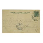 KRAKÓW Wawel, kolorowa, obieg pocztowy, wysłana 07.1903r.
