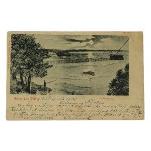 Gruss aus Putzig [Puck] - Bade Anstalt [Kąpielisko], obieg, wysłana 1.8.1906r.