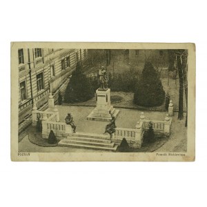 POZNAŃ - Mickiewicz-Denkmal, in Umlauf gebracht, versandt am 31.8.1925.