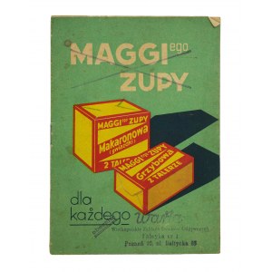 MAGGIego soups for everyone - advertising brochure with a list of soups and how to prepare them