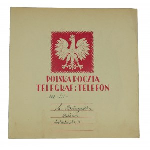 [PONIATOWSKI i PIŁSUDSKI] Telegram patriotyczny Polska Poczta Telegraf i Telefon