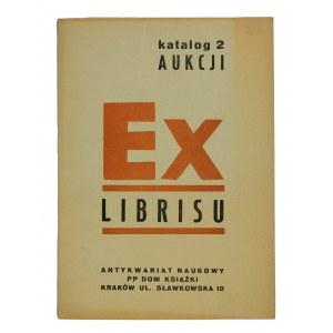 Katalog 2 Aukcji Exlibrisu, Antykwariat Naukowy PP Dom Książki, Kraków 27.V.1970r.