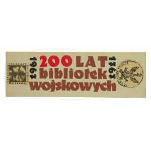 Zakładki do książek - 7 sztuk - Biblioteki wojskowe, 1967r.