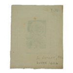 Exlibris Ex Bibliotheca Numismatika Włodzimierz Egiersdorff, autor Wojciech Łuczak, sucha igła, 1960r.