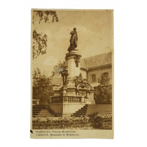 WARSAW Mickiewicz Monument, circulated, mailed 18.VIII.1930.