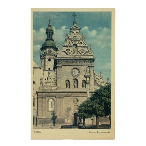 Lemberg, Bernhardinerkirche, Verleger Stefan Kaminski, Krakau, unzertifiziert, Farbe, Zweiter Weltkrieg