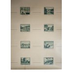 Postkartenbogen von 1931, ungeschnitten, keine Postkartenbeschriftung, keine Gebührenmarke zn. 240. Satz von 24 Postkarten auf Bogen, SEHR RAR